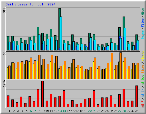 Daily usage for July 2024