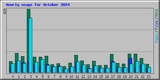 Hourly usage for October 2024