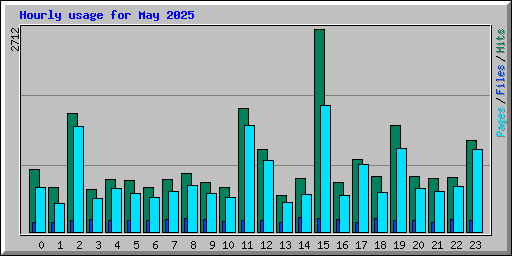 Hourly usage for May 2025
