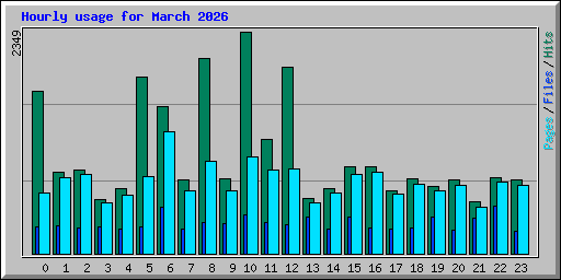 Hourly usage for March 2026