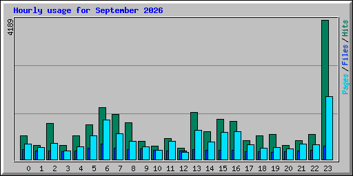 Hourly usage for September 2026