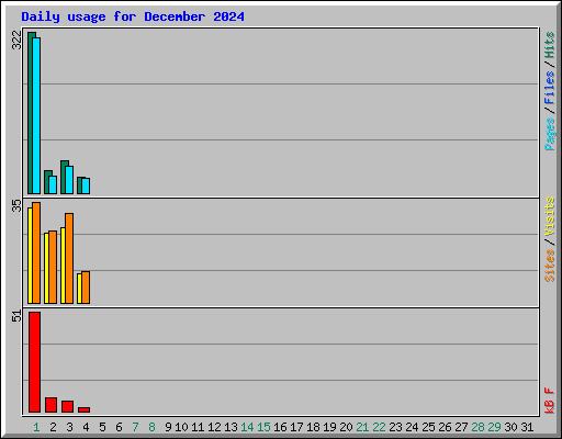 Daily usage for December 2024