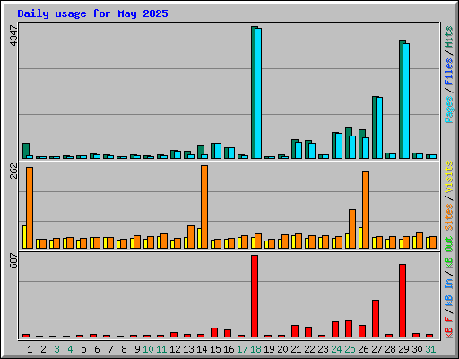 Daily usage for May 2025