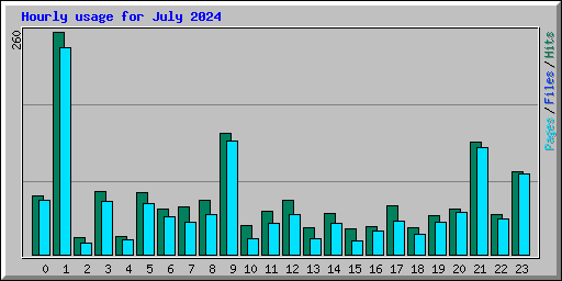 Hourly usage for July 2024