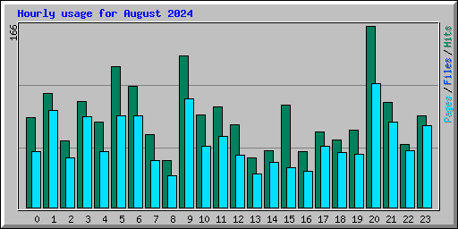 Hourly usage for August 2024