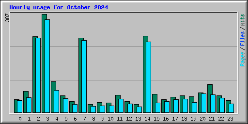 Hourly usage for October 2024