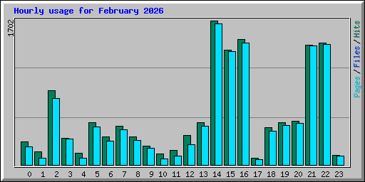Hourly usage for February 2026
