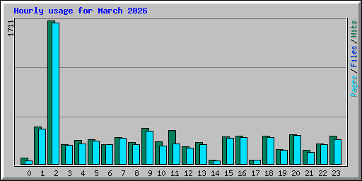 Hourly usage for March 2026