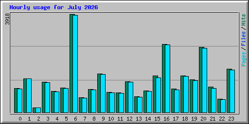 Hourly usage for July 2026